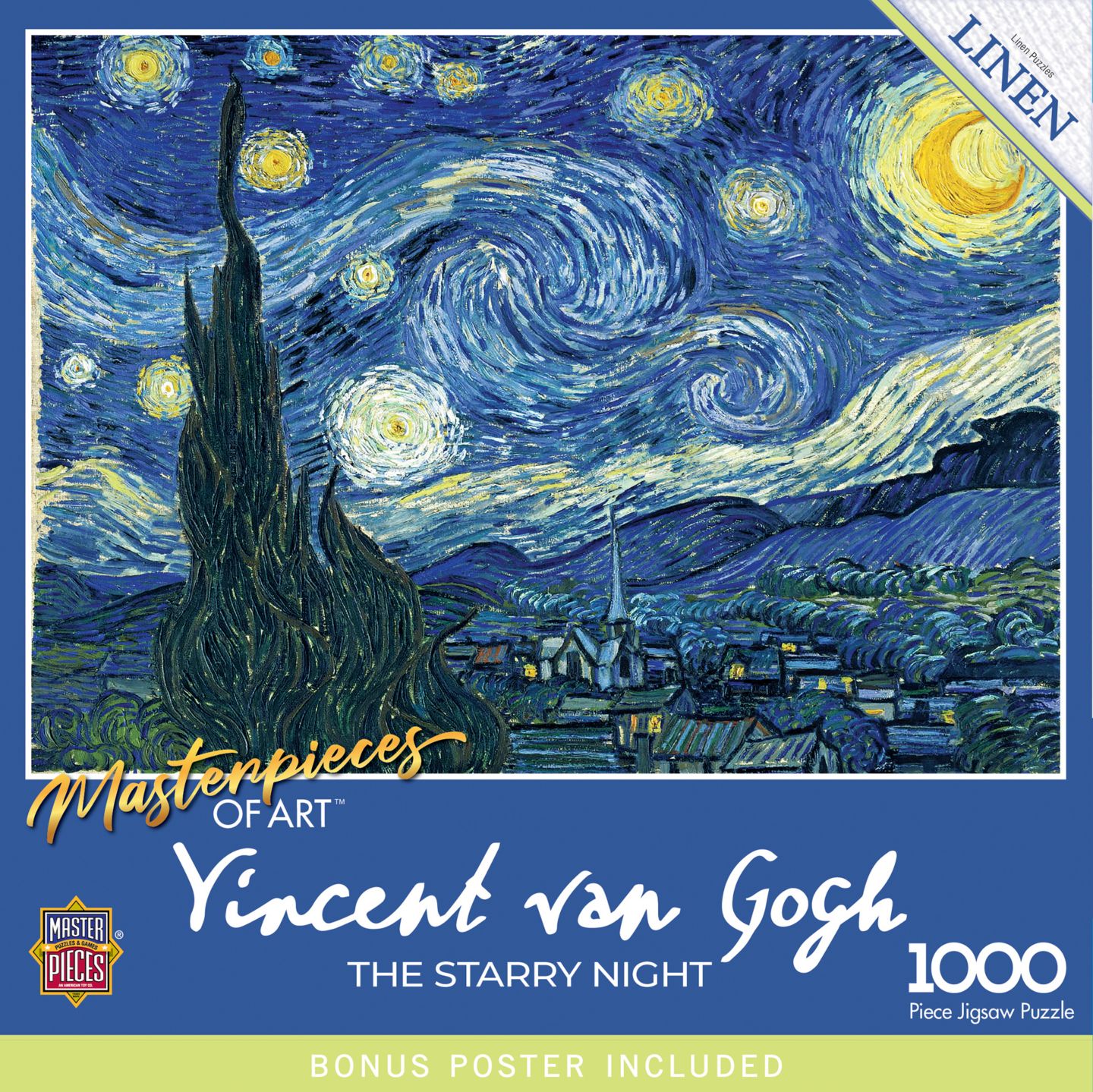 Детский пазл MasterPieces Puzzles The Starry Night 1000-Piece Puzzle, Ages 14+, цвет: Разноцветный — фото 1