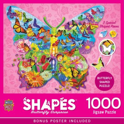 MasterPieces Puzzles Masterpieces Contours Shaped - Butterfly Surprise ...