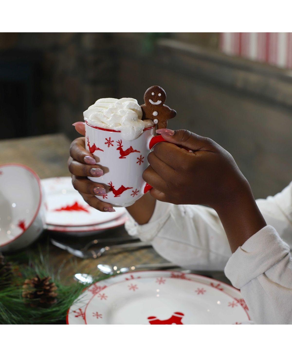 Euro Ceramica Winterfest Mugs, Set of 4