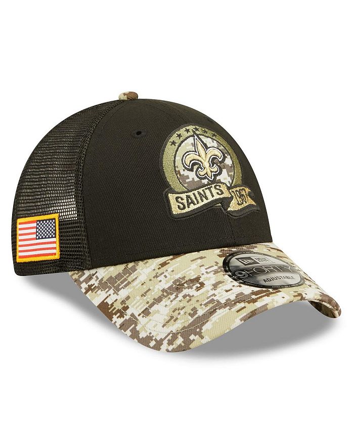 Lids New Orleans Saints New Era 2022 Salute To Service 9FORTY Snapback  Trucker Hat - Black/Camo