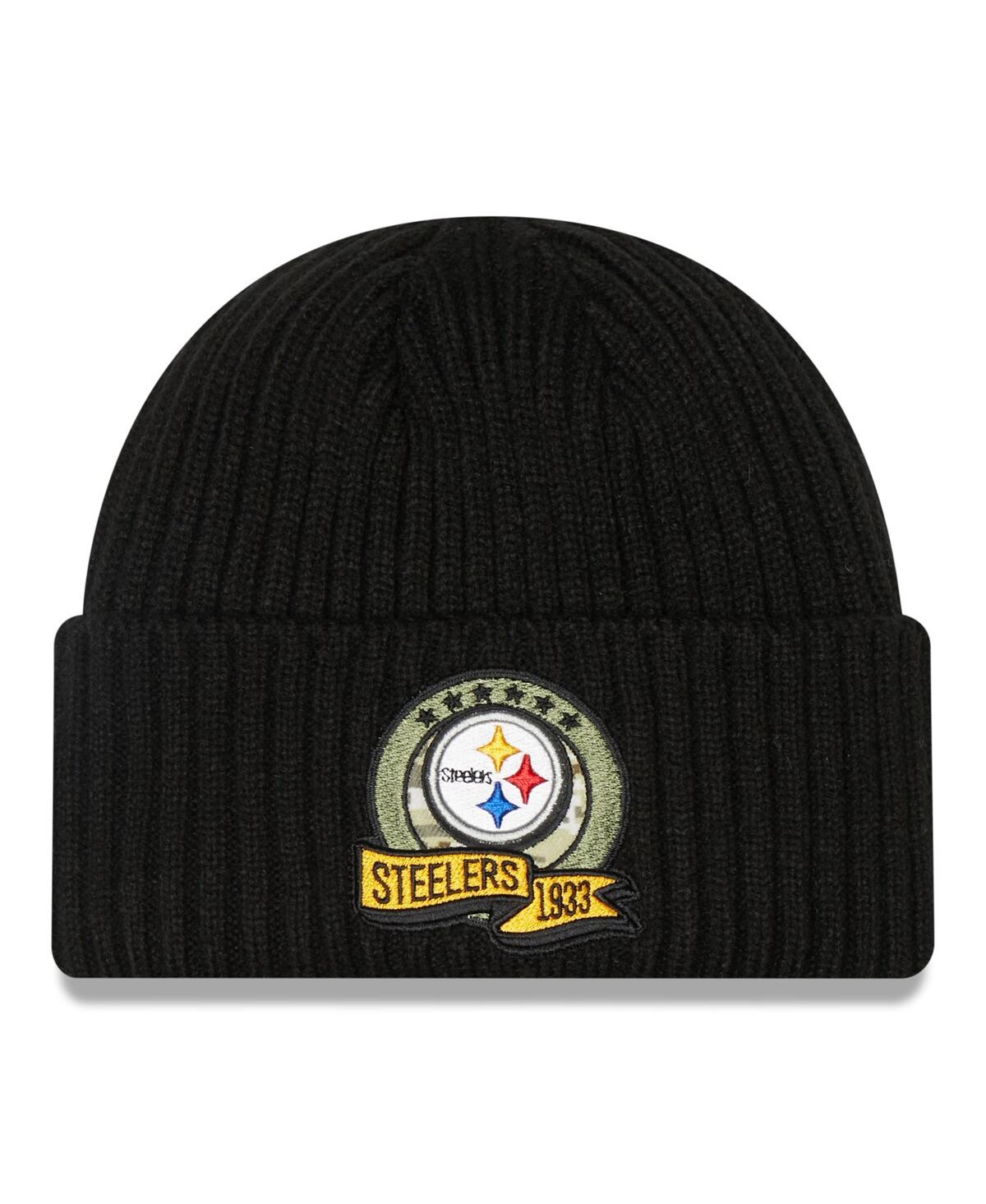Shop New Era Big Boys  Black Pittsburgh Steelers 2022 Salute To Service Knit Hat