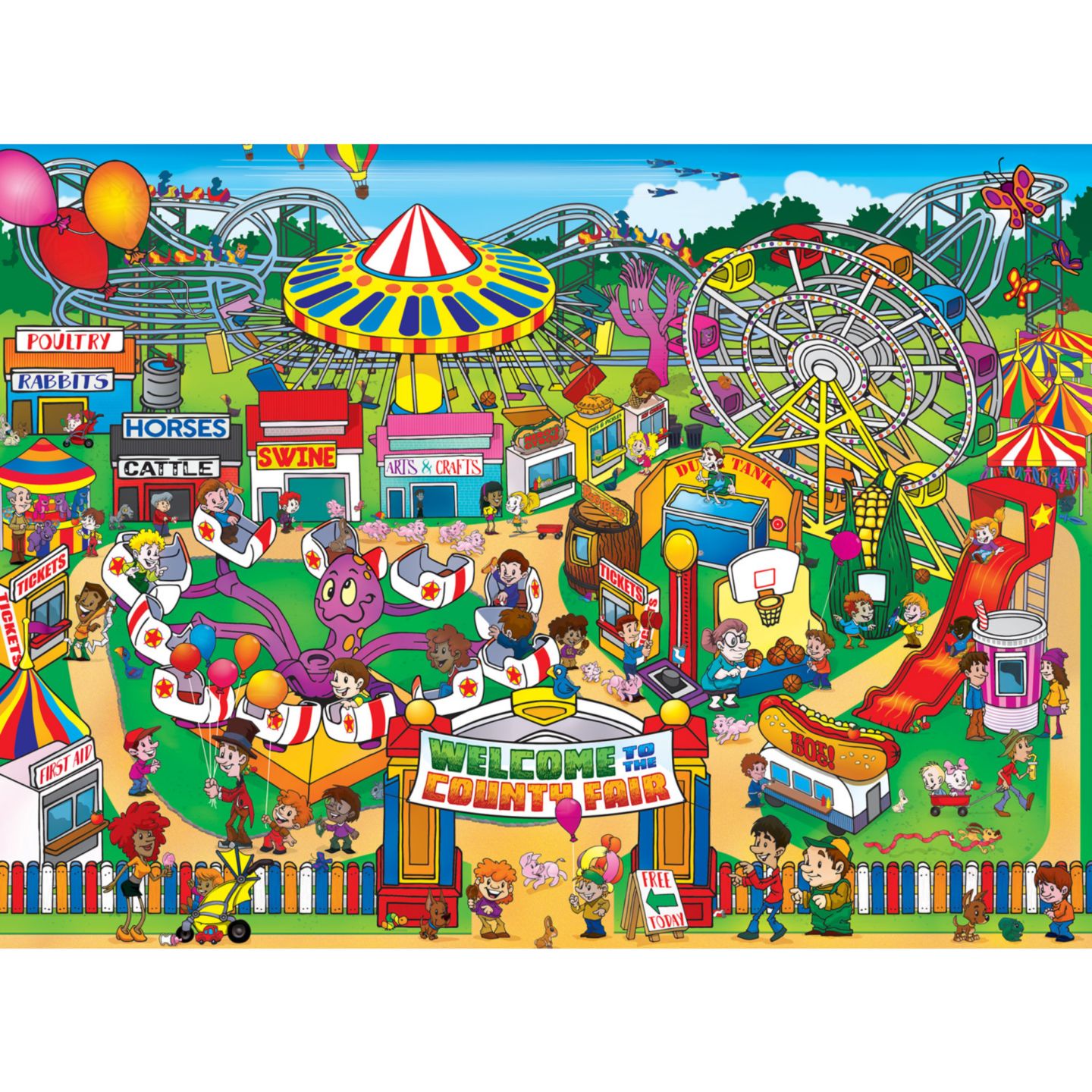 Пазл MasterPieces Puzzles «101 предмет на сельской ярмарке», 101 деталь, от 6 лет, цвет: Разноцветный — фото 2
