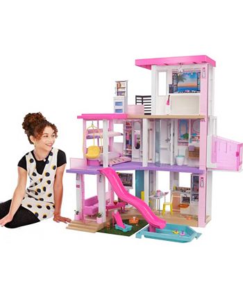 Doll House Dreamhouse for Girls & Boys, 5-Story 19 Rooms Playhouse with 1  Doll Toy Figures, Fully Furnished Fashion Dollhouse, Play House with