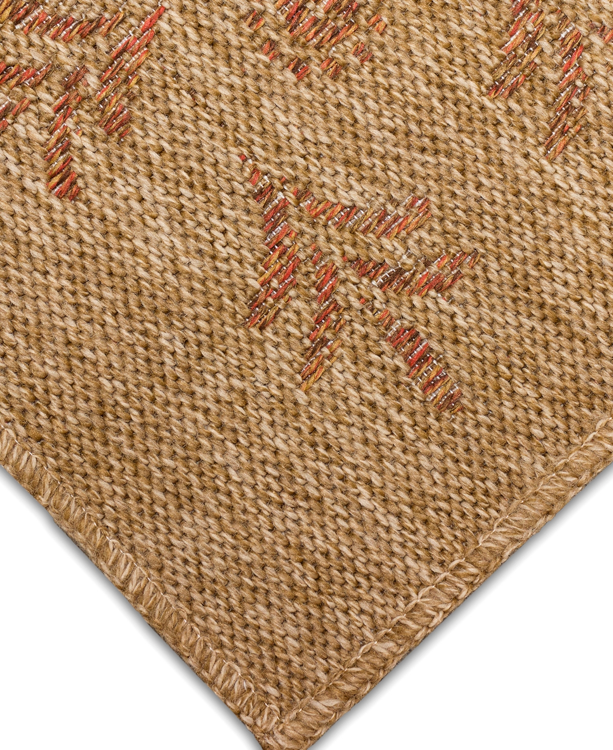 Liora Manne' Sahara Block Print Border Outdoor Area Rug