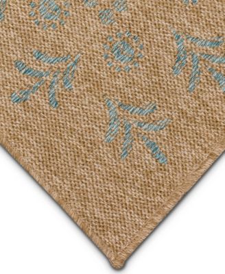 Sahara Block Print Border Area Rug