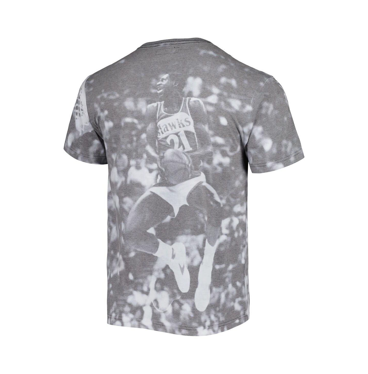Мужская футболка Mitchell & Ness Dominique Wilkins Gray Atlanta Hawks Above The Rim Sublimated — фото 4