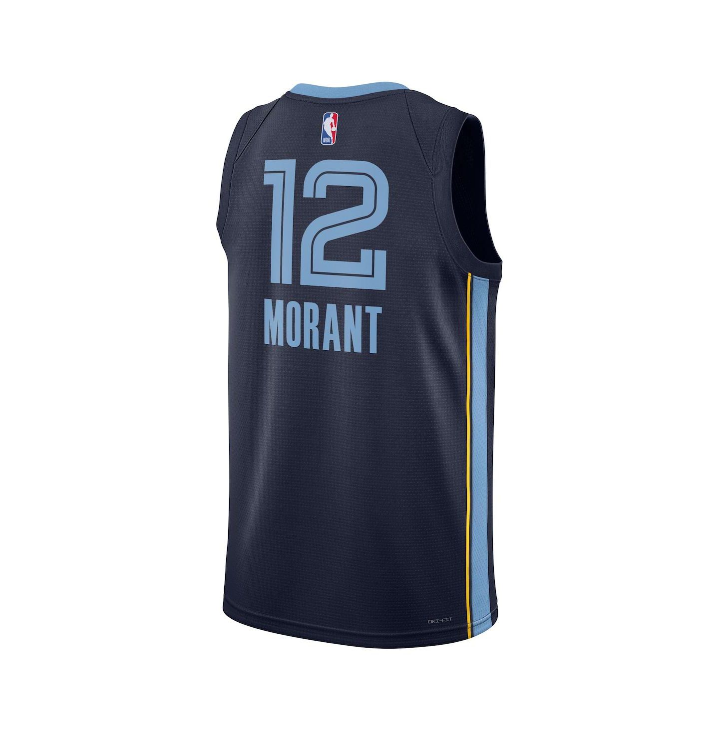 Топ Nike Ja Morant Memphis Grizzlies Swingman Jersey, цвет: Тёмно-синий — фото 3