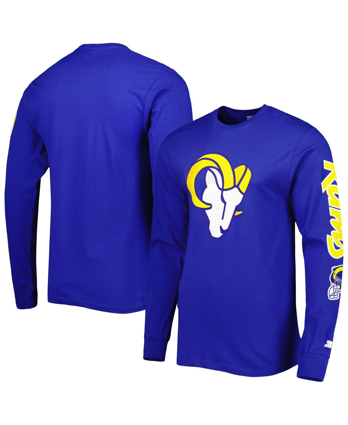 Shop Starter Men's  Royal Los Angeles Rams Halftime Long Sleeve T-shirt