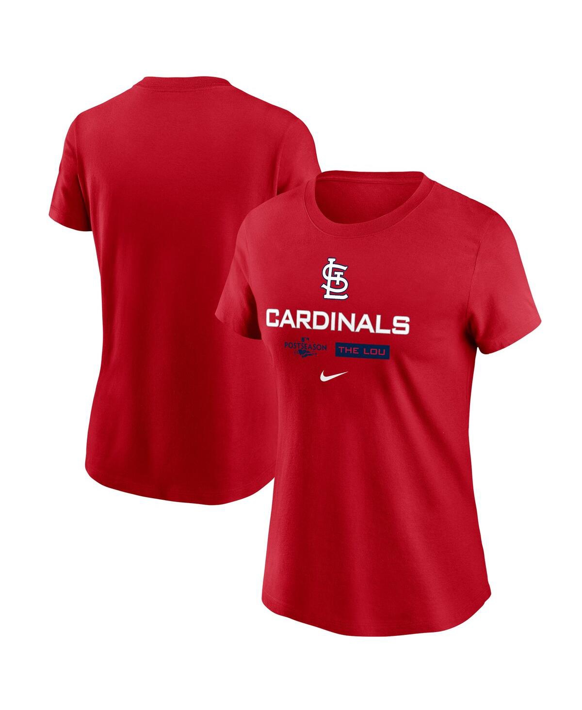 Women's Nike Red St. Louis Cardinals 2022 Postseason Authentic Collection Dugout T-shirt