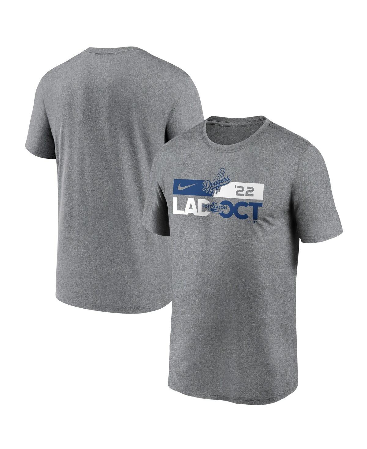 Men's NikeLos Angeles Dodgers 2022 Postseason T-shirt - Heathered Charcoal