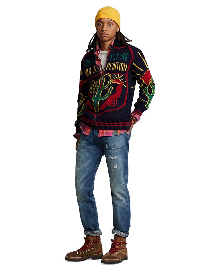 Polo Ralph Lauren Men's Wool Graphic FullZip Sweater Macy's
