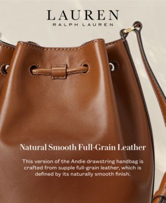 人気商品！ Ralph Lauren Andie Mサイズ Leather Drawstring Bag Lauren Ralph Lauren Women's Smooth Leather Medium Andie