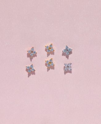 Women's Teeny Tiny Clear Cluster Studs