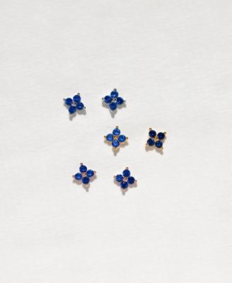 Women's Teeny Tiny Sapphire Cluster Studs