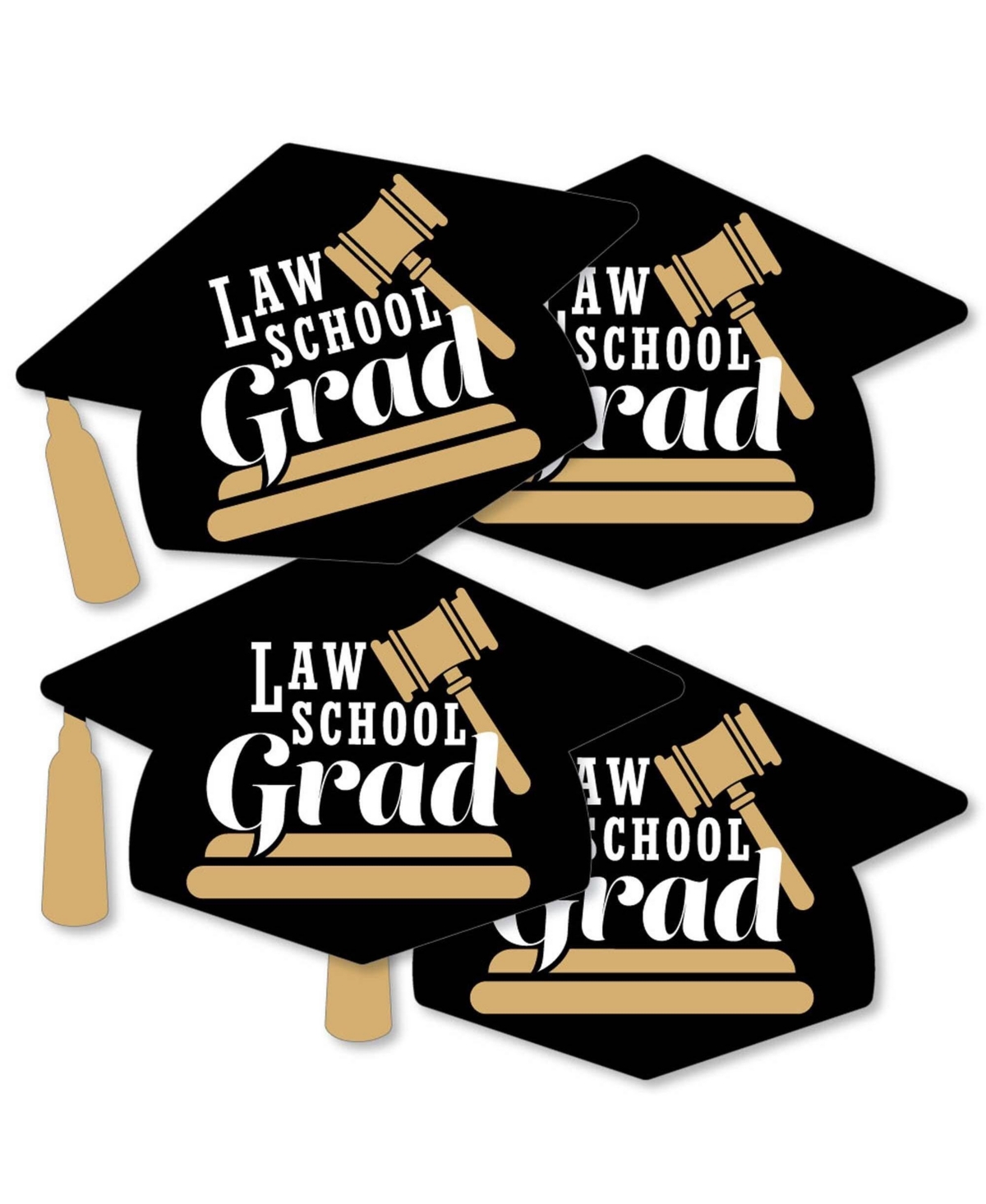 Law School Grad - Grad Cap Decorations Diy Graduation Party Essentials - 20 Ct