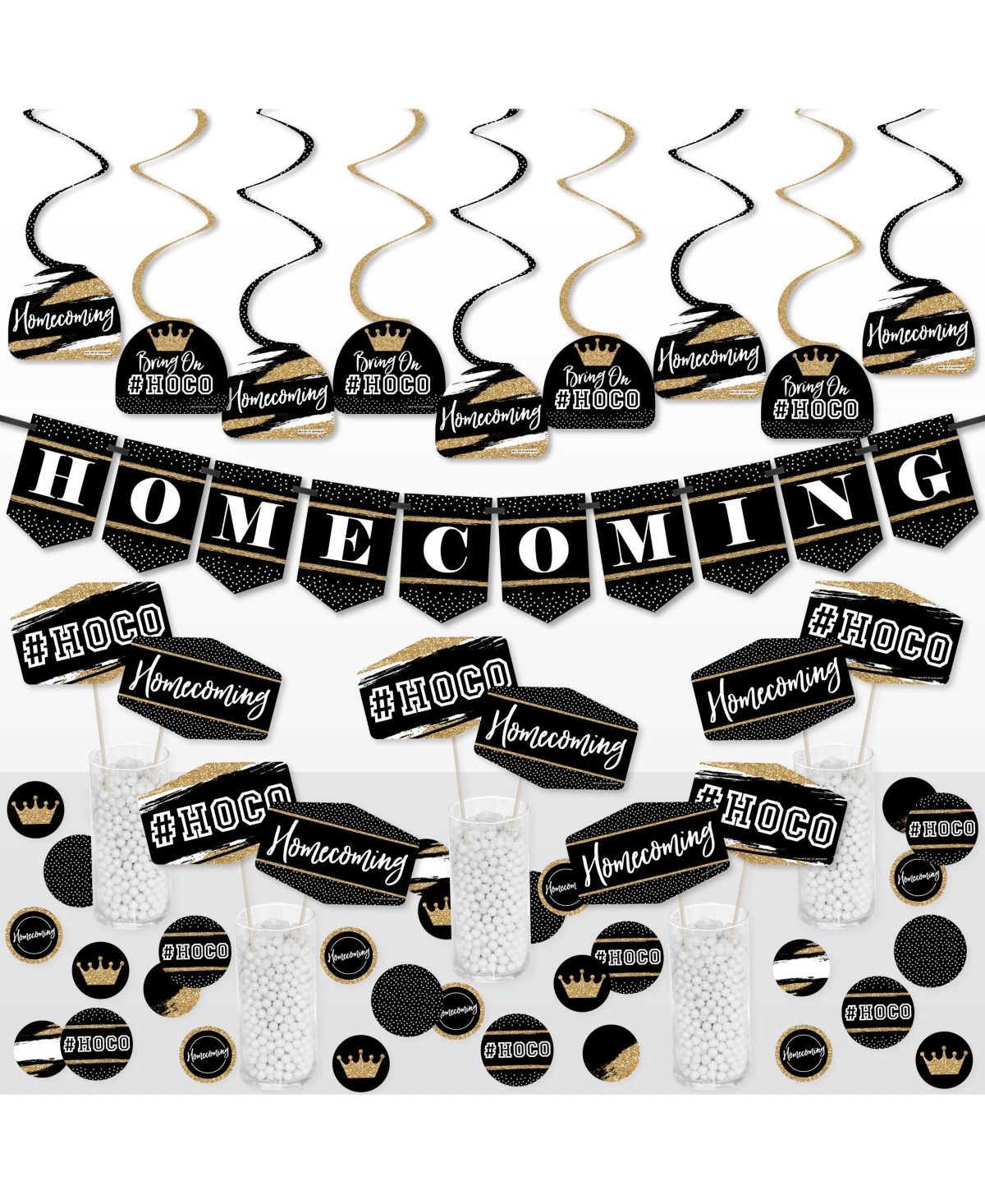 Big Dot of Happiness Hoco Dance - Homecoming Supplies Decoration Kit - Decor Galore Party Pack - 51 Pieces