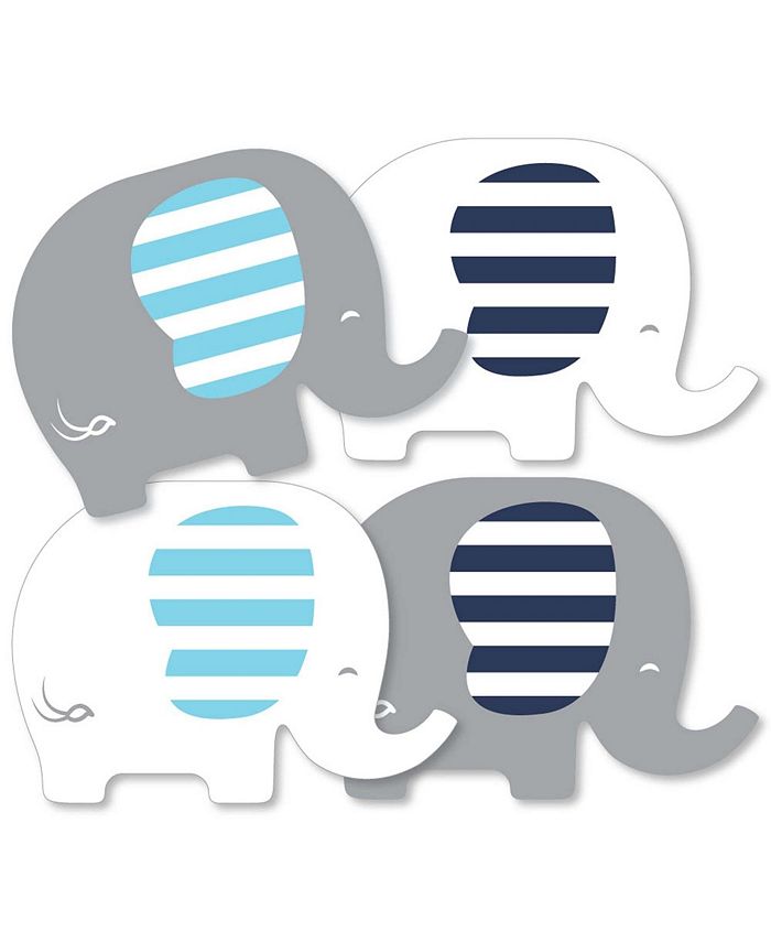 Big Dot of Happiness Blue Elephant Decor DIY Boy Baby Shower or