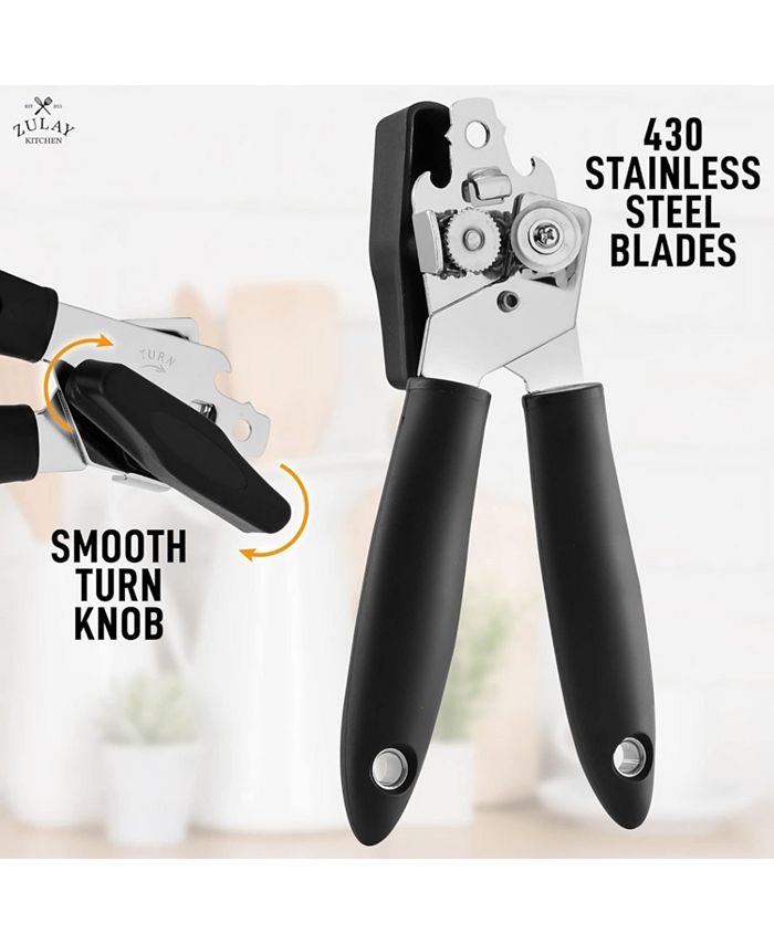 Zulay Kitchen Soft Edge Can Opener With Stainless Steel Blades and Large Turn Knob Macy's