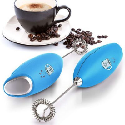 Handheld Milk Frother Stainless Steel Single Whisk with Stand