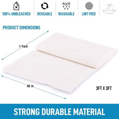 Unbleached & Reusable Ultra Fine Cheese Cloths (1 Yard)