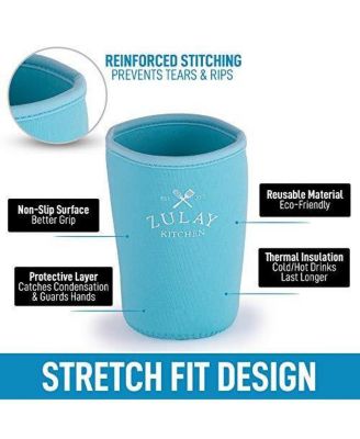 Reusable Neoprene Medium Coffee Sleeve – Fits 22oz to 24oz Iced Cups