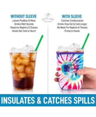Reusable Neoprene Medium Coffee Sleeve – Fits 22oz to 24oz Iced Cups