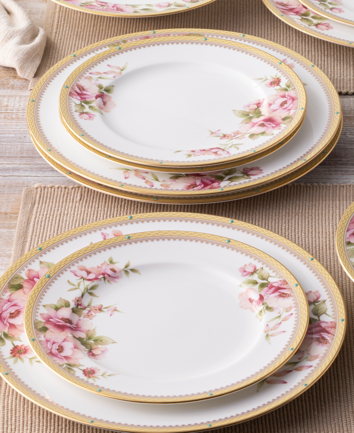 Noritake Hertford Set of 4 Salad Plates, Service For 4