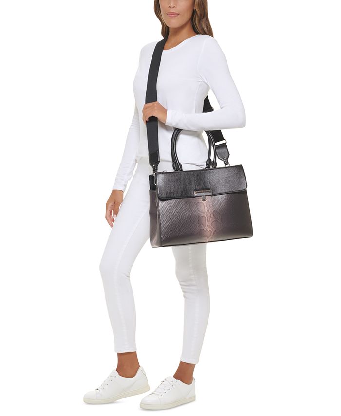 Calvin Klein Becky Turnlock Triple Compartment Convertible Tote - Macy's