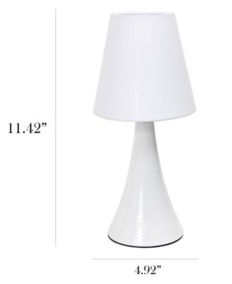 Simple Designs Valencia Colors 2 Pack Mini Touch Table Lamp Set with Fabric Shades