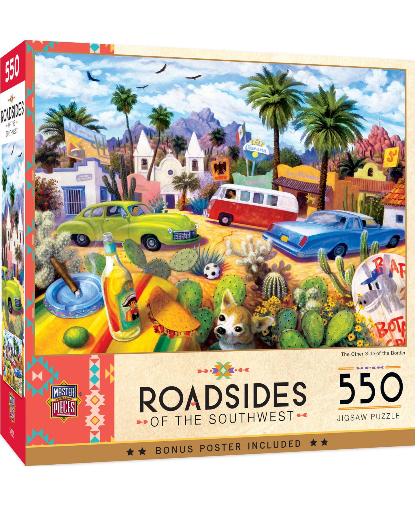 Детский пазл MasterPieces Puzzles Roadsides of the Southwest 500 Piece Jigsaw Puzzle, цвет: Разноцветный — фото 1