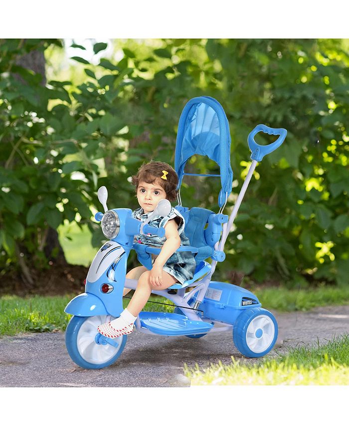 Qaba Kids Outdoor Tricycle 3 Foldable bike for 18 Months to 6 Yrs Old, Blue Macy's