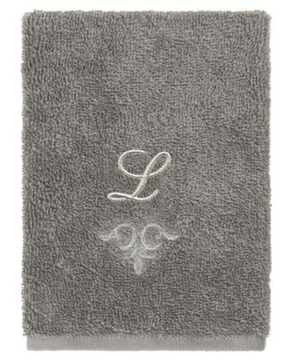 Turkish Cotton Monica Embellished Towel 3 Piece Set - Dark Gray