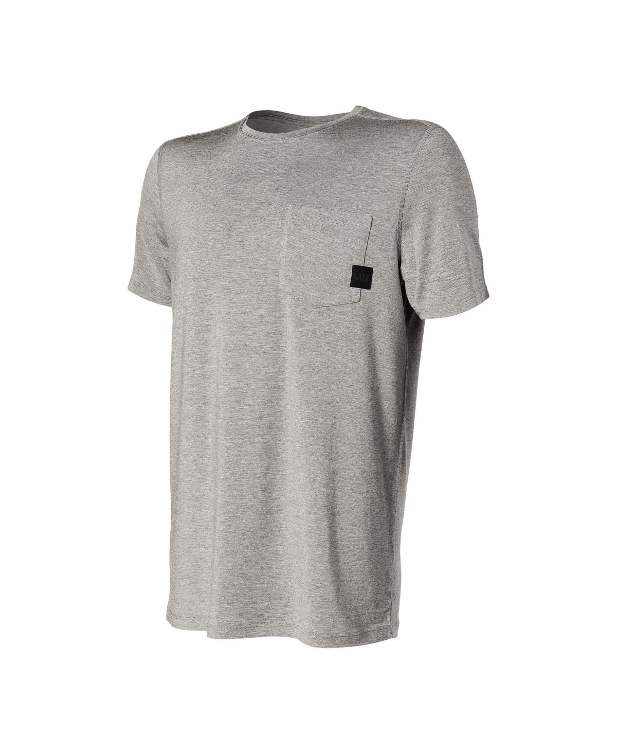 Saxx Men's Sleepwalker Short Sleeves Pocket T-shirt In Dark Gray Heather