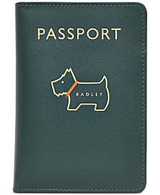 Heritage Dog Outline Leather Passport Cover