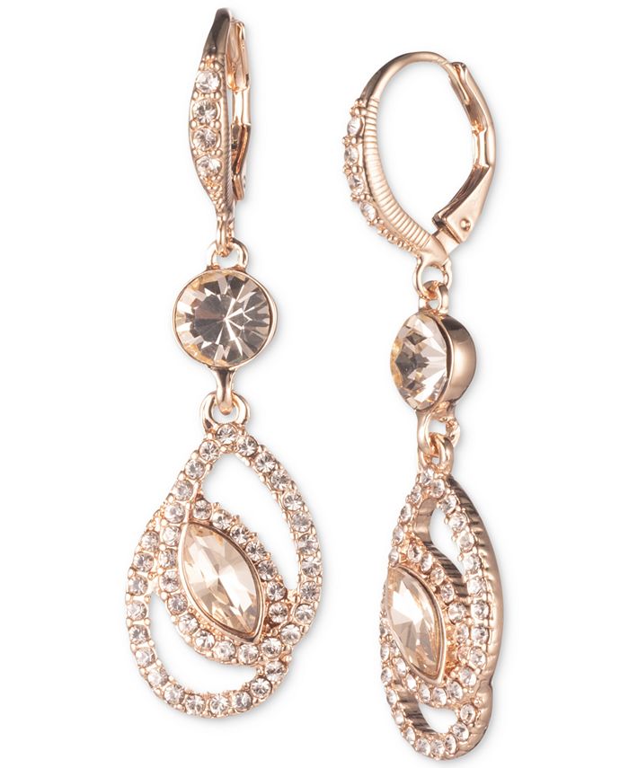 Givenchy Pavé & Marquise-Cut Crystal Drop Earrings & Reviews - Earrings -  Jewelry & Watches - Macy's