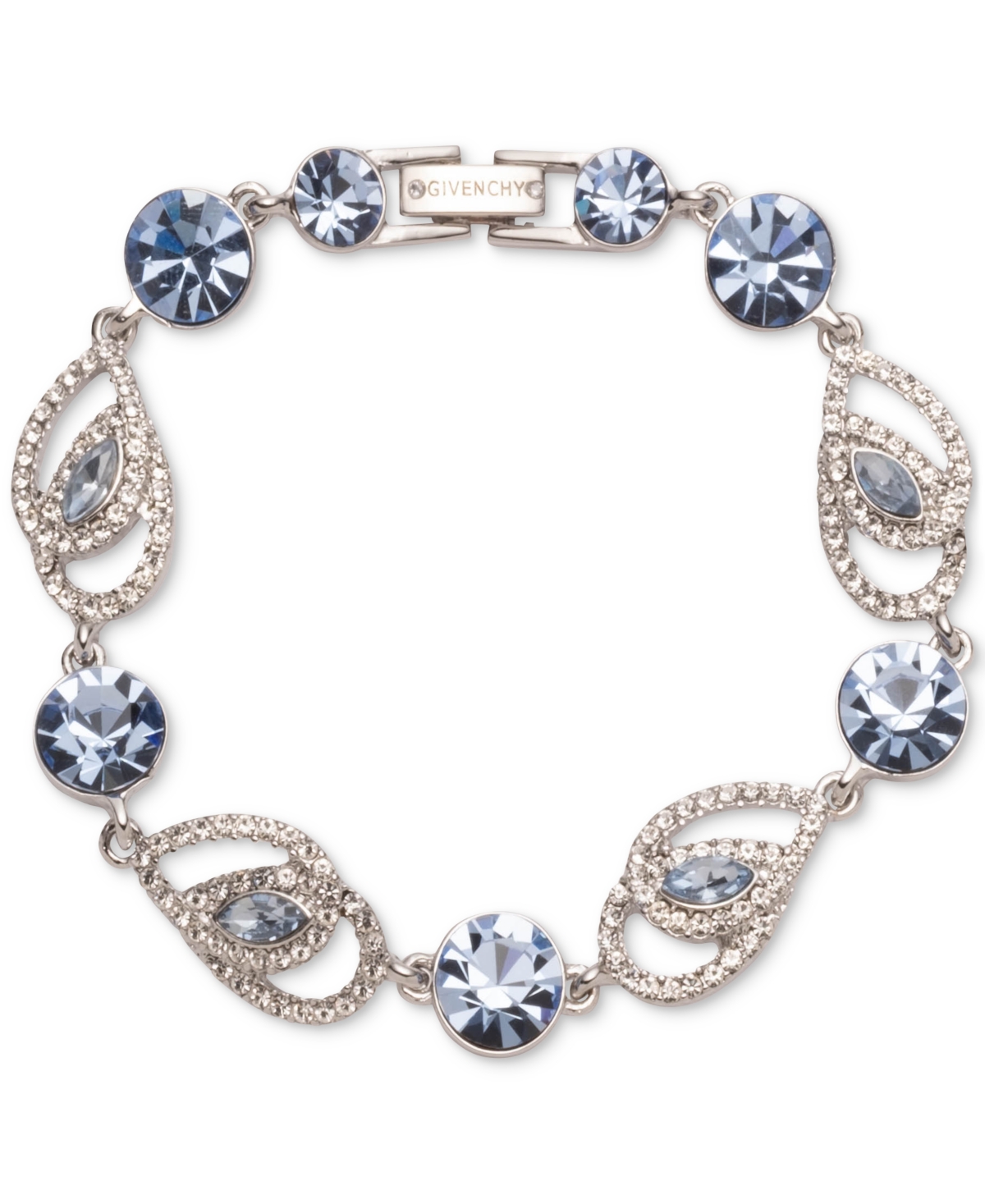 Givenchy Pave & Marquise-cut Crystal Flex Bracelet In Blue