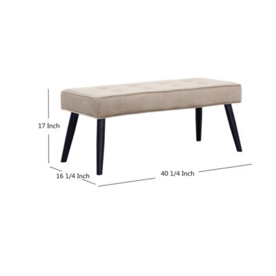 Velvet Tufted Bedroom Bench for Living Room & Entryway