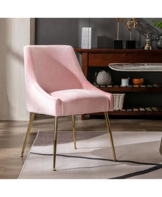 Upholstered Performance Velvet Accent Chair With Metal Leg