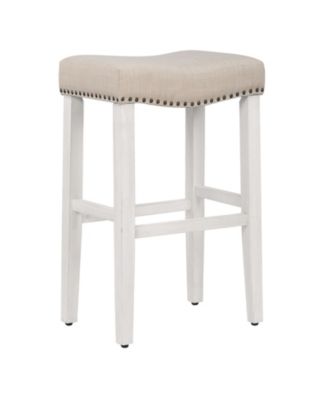 29" Upholstered Saddle Seat Bar Stool (Set of 2)