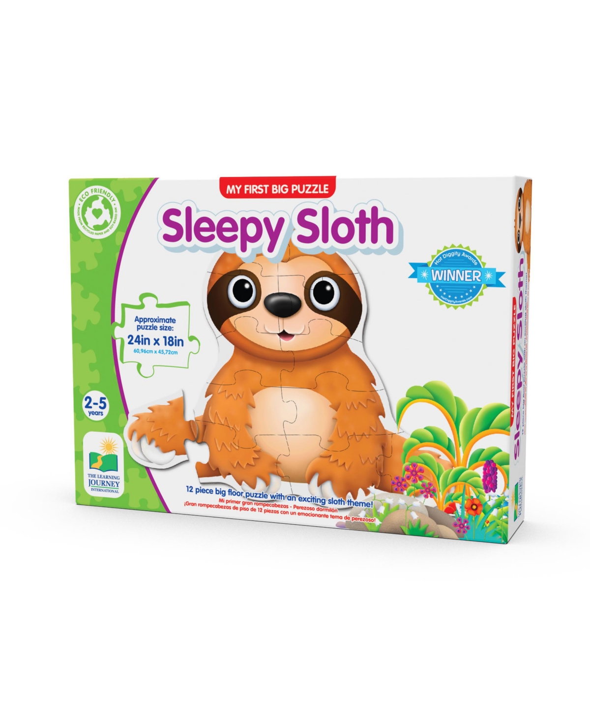 The Learning Journey Babies' - My First Big Floor Sleepy Sloth 12 Piece Puzzle Set In Multi Colored