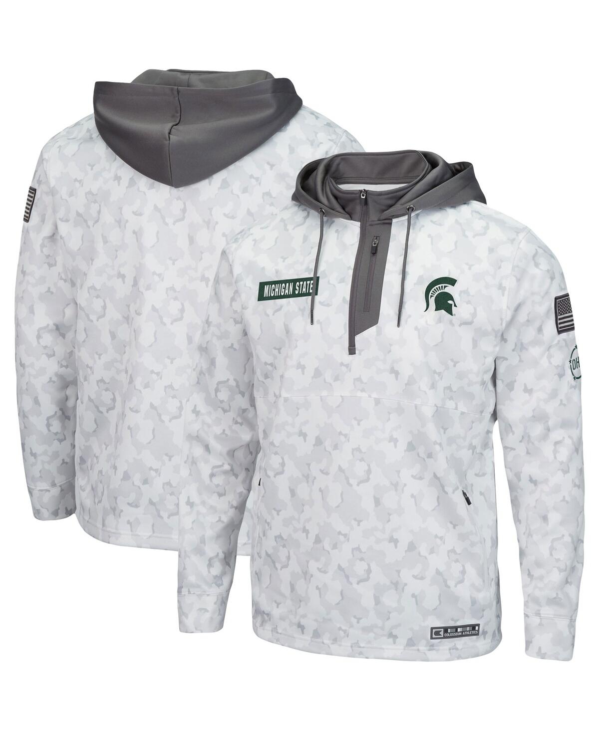 Shop Colosseum Men's  Arctic Camo Michigan State Spartans Oht Military-inspired Appreciation Quarter-zip H