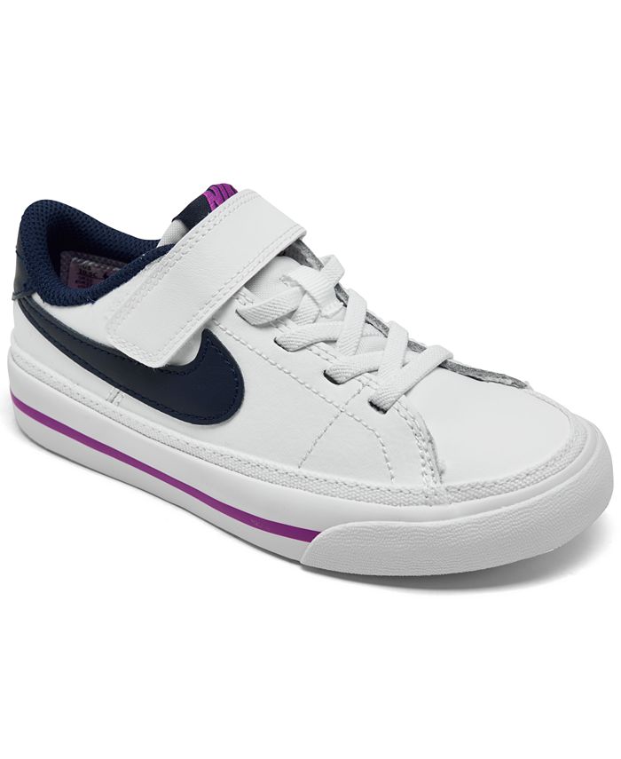 Disco rommel ding Nike Little Girls Court Legacy Stay-Put Closure Casual Sneakers from Finish  Line - Macy's