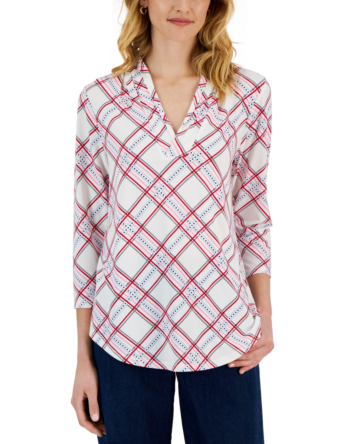 V-Neck 3/4-Sleeve Top, Created for Macy's