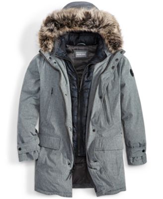 Men's Hooded Bib Snorkel Parka Coat, Created for Macy's