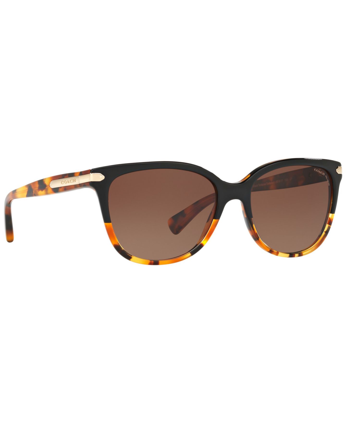 Женские солнцезащитные очки Coach Polarized Polarized Sunglasses, HC8132, цвет: Черепаховый / Коричневый градиентный — фото 4