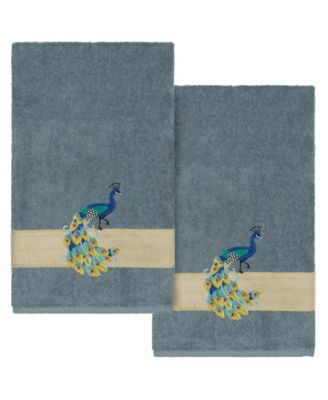 Turkish Cotton Penelope Embellished 2-Pc. Bath Towel Set
