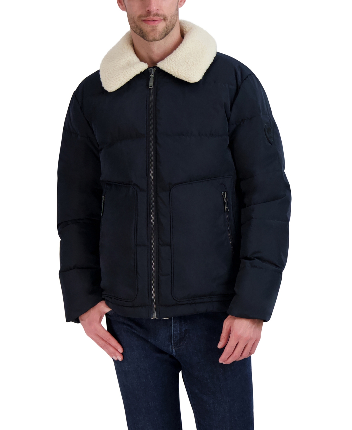 VINCE CAMUTO MEN'S DOWN PUFFER WITH SHERPA JACKET