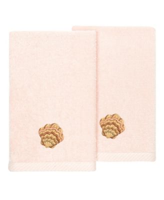 Turkish Cotton Aaron Embellished 2-Pc. Fingertip Towel Set