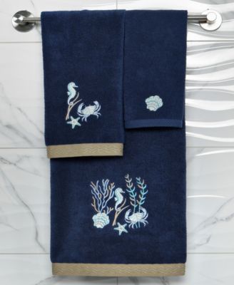 Turkish Cotton Aaron Embellished 2-Pc. Fingertip Towel Set