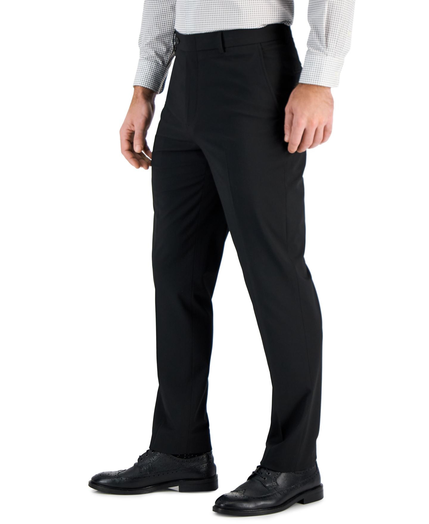 Мужские брюки Vince Camuto Slim-Fit Spandex Super-Stretch Suit, цвет: Чёрный — фото 3
